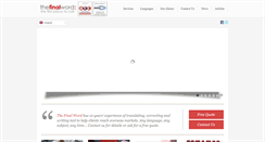 Desktop Screenshot of final-word.com