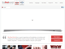 Tablet Screenshot of final-word.com